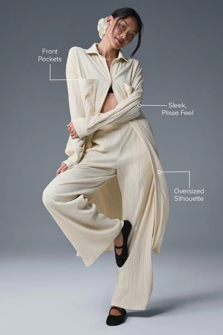 Micro Plisse Shirt Dress | Alo Yoga