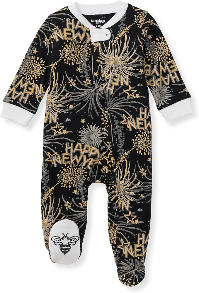 Burt's Bees Baby Boys' Sleep and Play Pjs, 100% Organic Cotton One-piece Zip Front Romper Jumpsui... | Amazon (US)