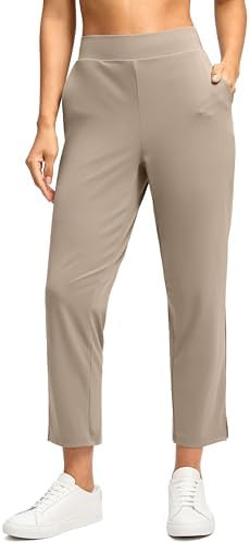 G GRADUAL Women's Pants Ankle 7/8 Golf Pants 3 Pockets Stretchy Petite Travel Pants Inner Drawstr... | Amazon (US)