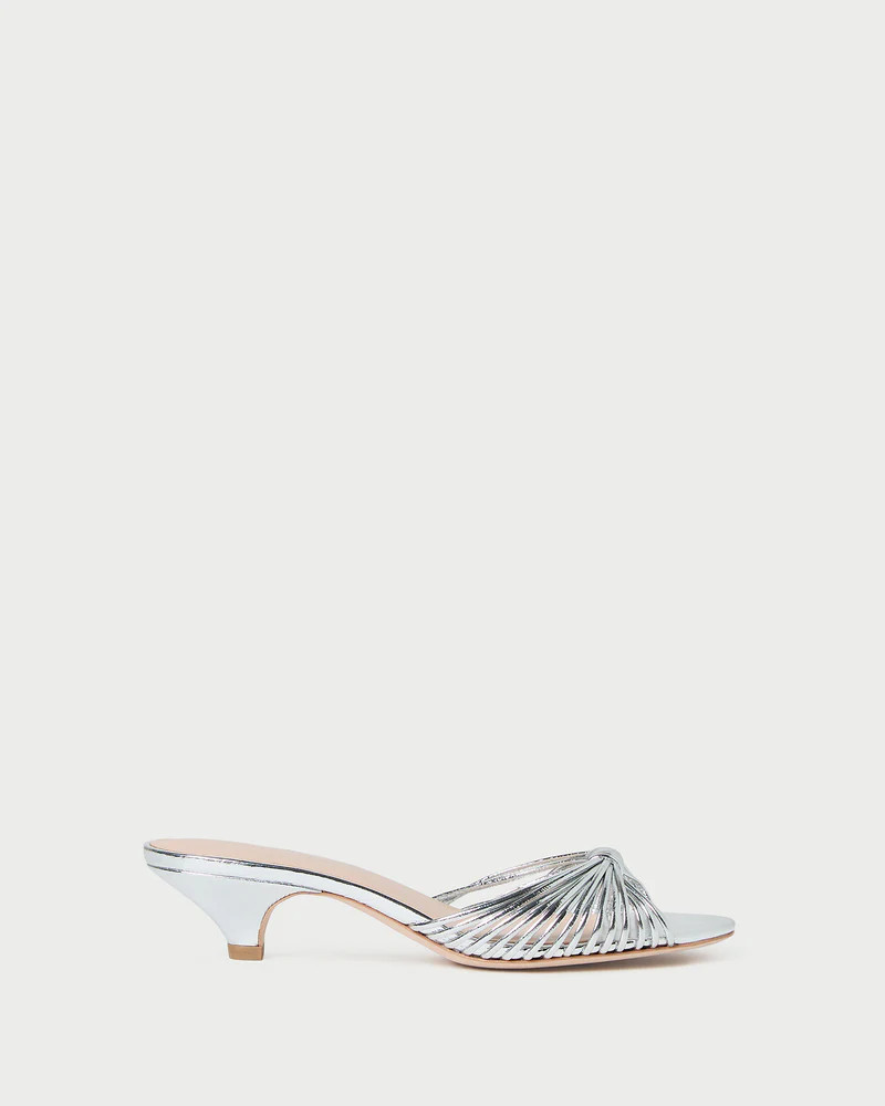 Dixie Silver Leather Kitten Heel | Loeffler Randall