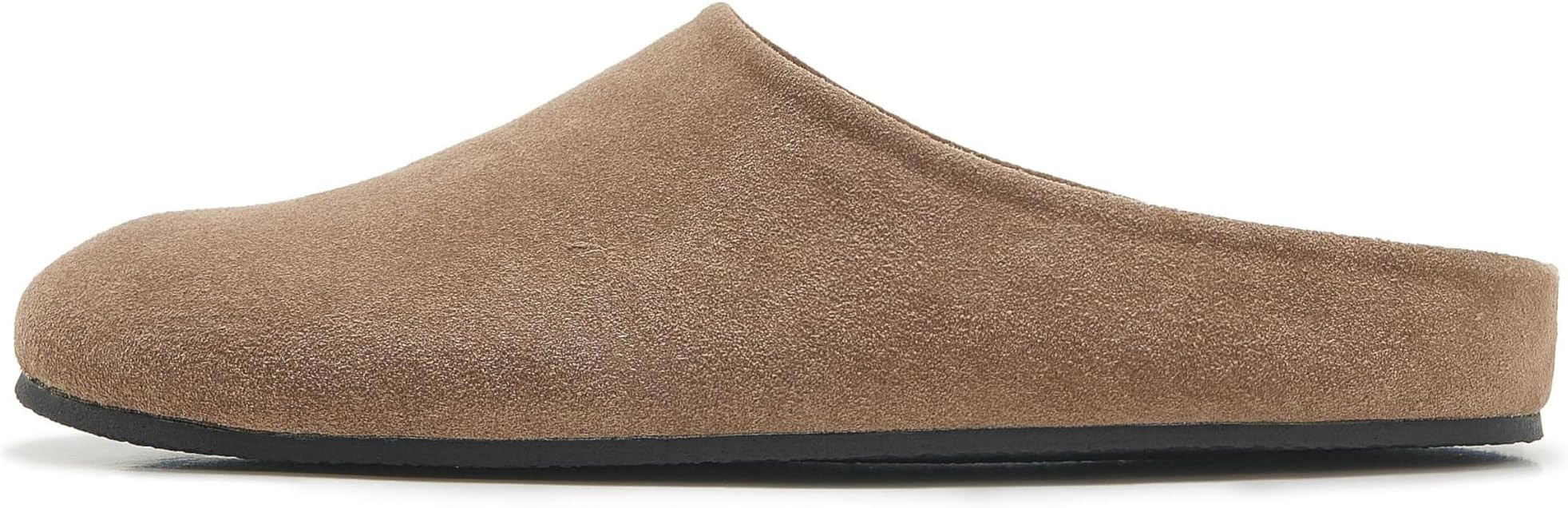 Women's Suede Clogs Round Toe Print Leather Mules Cork Footbed Clog with Arch Support Comfort Cas... | Amazon (US)