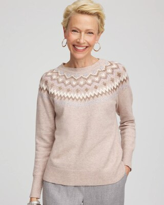 Women's Fair Isle Sweater in Birch Bark | Chico's | Chico's