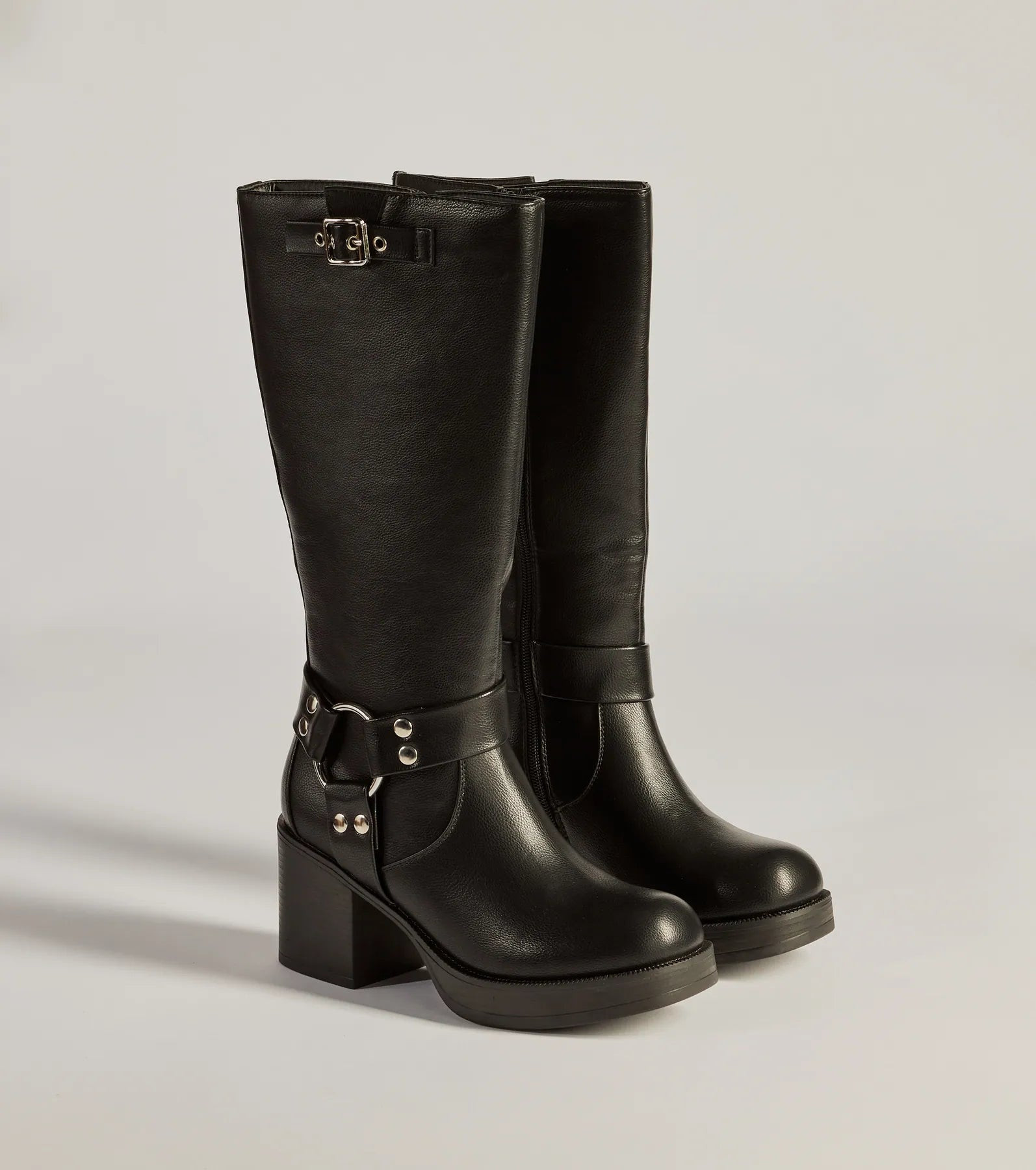Sleek Strut Under-The-Knee Moto Boots | Windsor Stores