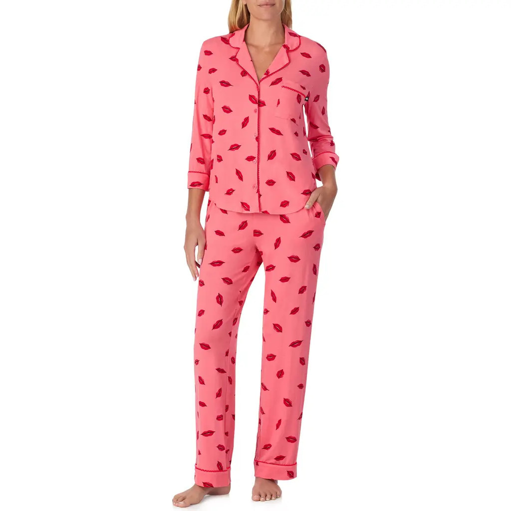 Kate Spade New York print pajamas in Dark Pink Print at Nordstrom, Size Small | Nordstrom