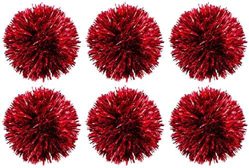CT CRAFT LLC 4" Length, 6 Count Self-Adhesive Tinsel Bows Gift Wrap Accessory - Red | Amazon (US)