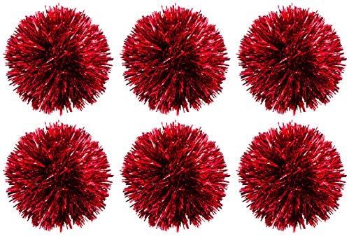 CT CRAFT LLC 4" Length, 6 Count Self-Adhesive Tinsel Bows Gift Wrap Accessory - Red | Amazon (US)