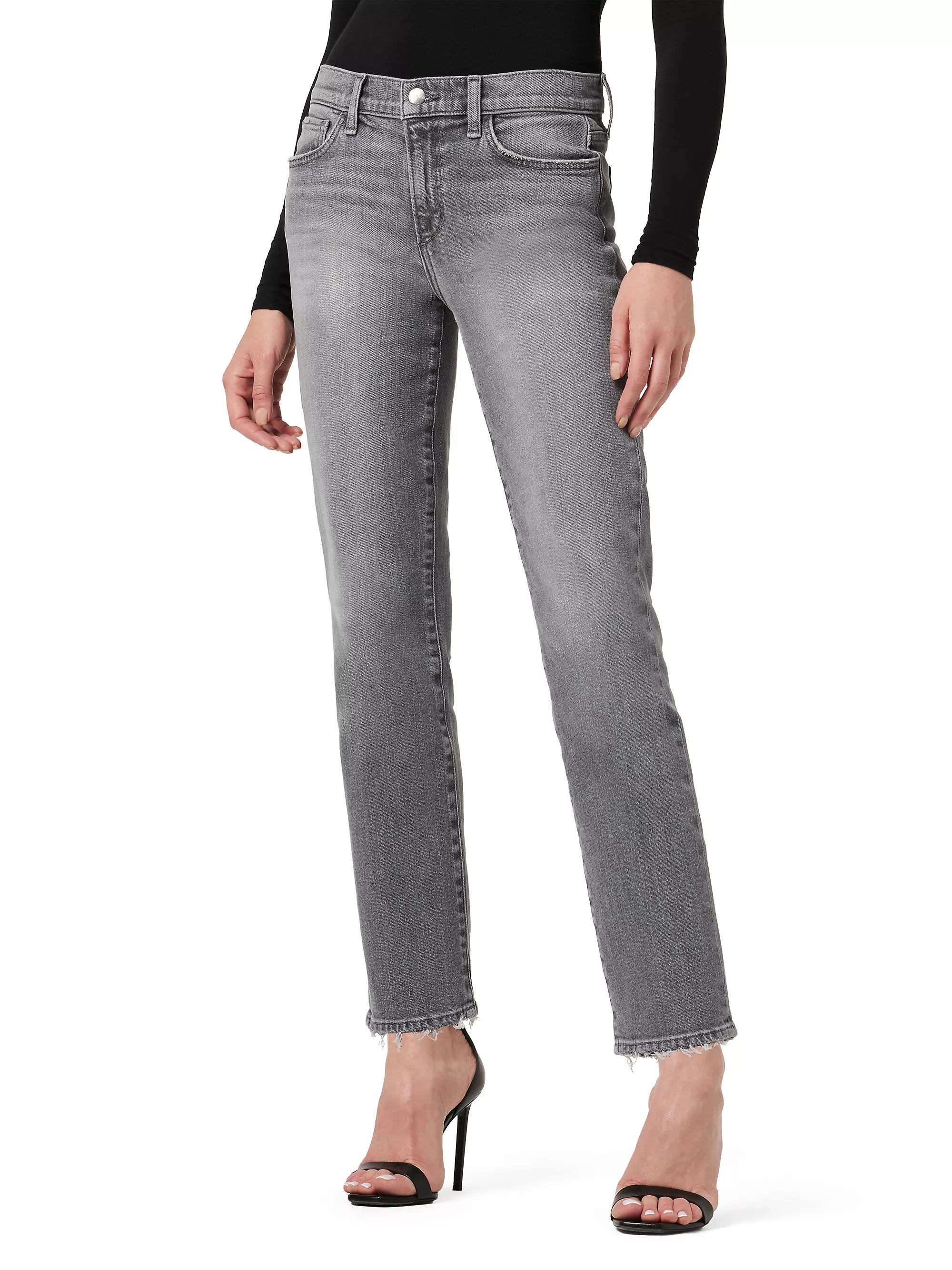 Lara Straight-Leg Razor-Hem Jeans | Saks Fifth Avenue