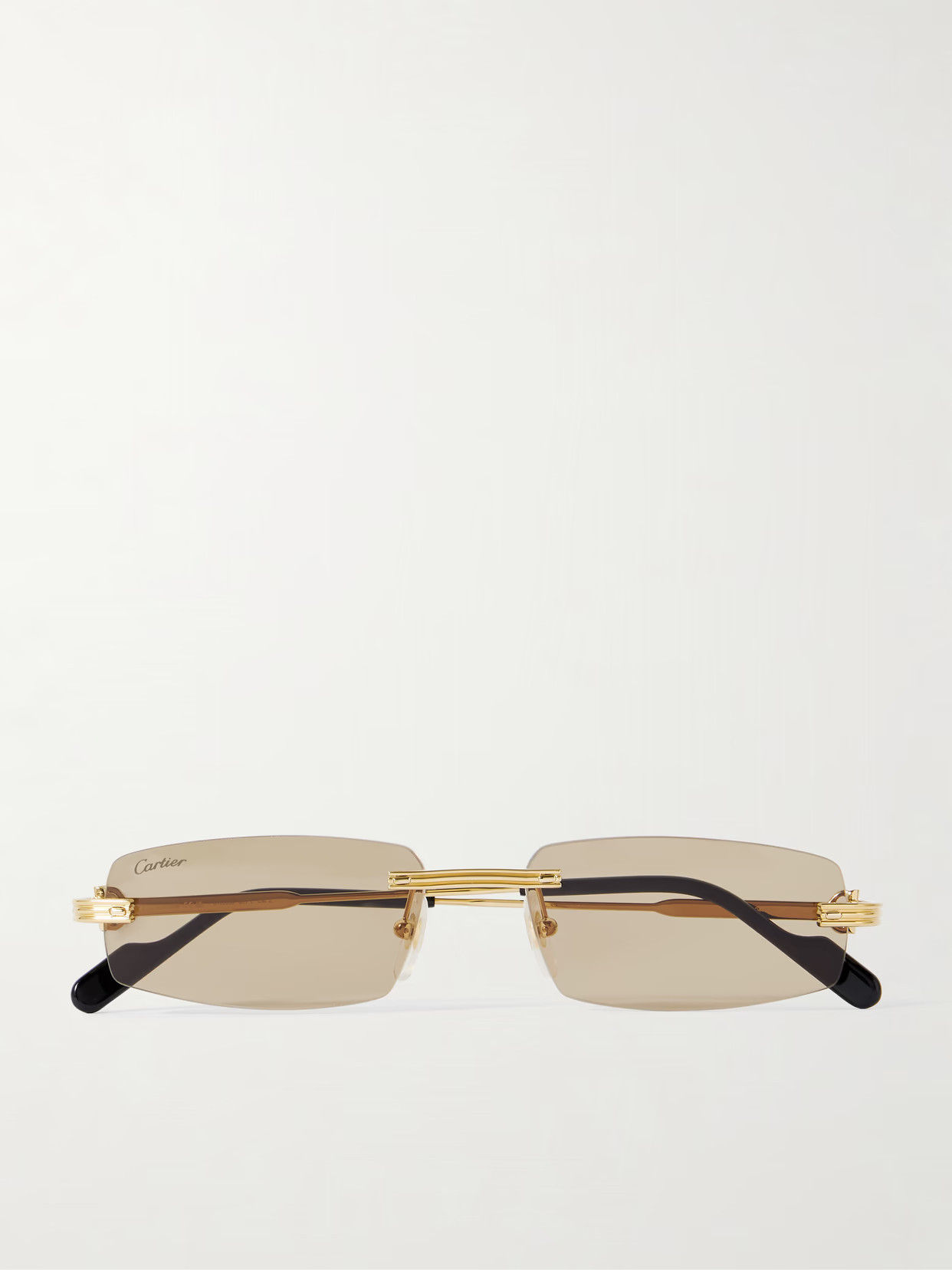 Cartier Eyewear - Première De Cartier Rimless Rectangular-frame Gold-tone Sunglasses - One size | NET-A-PORTER (US)