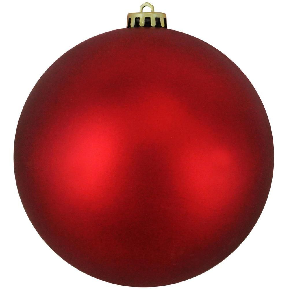 Northlight Matte Red Hot Shatterproof Christmas Ball Ornament-31755764 - The Home Depot | The Home Depot