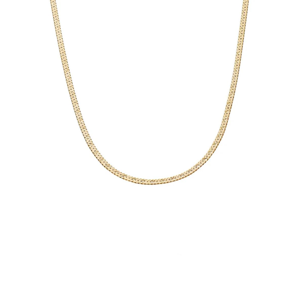 Estée Lalonde Short Snake Chain Necklace 18ct Gold Plate | Daisy London Jewellery