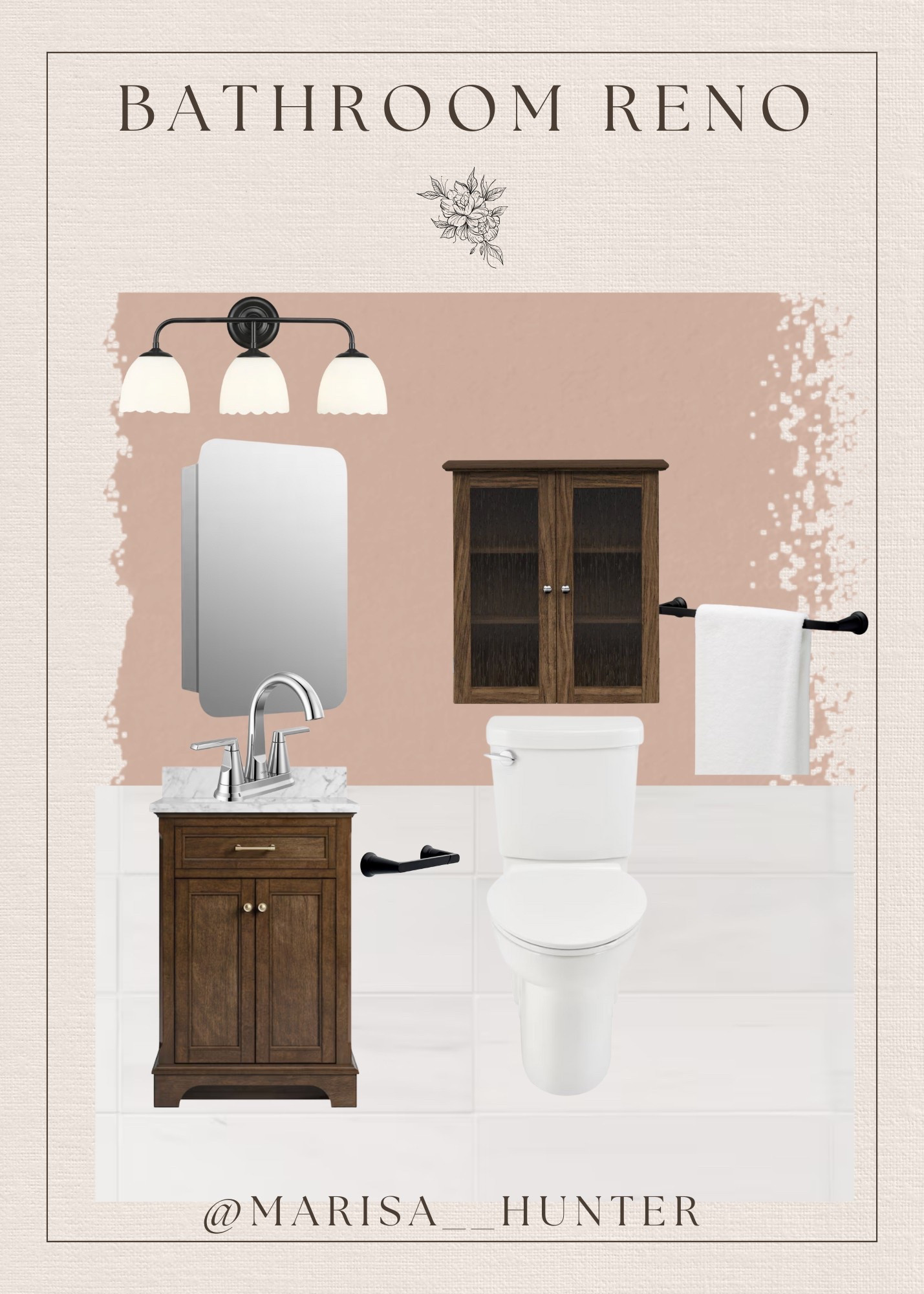 Bathroom renovation 

Small bathroom Reno powder room guest bathroom home renovations 

#LTKHome #LTKFamily