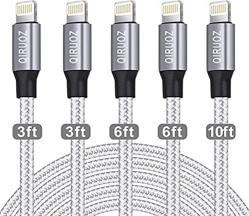 iPhone Charger [Apple MFi Certified] QIRUOZ 5Pack(3/3/6/6/10FT) Compatible iPhone 12Pro Max/12Pro/12 | Amazon (US)
