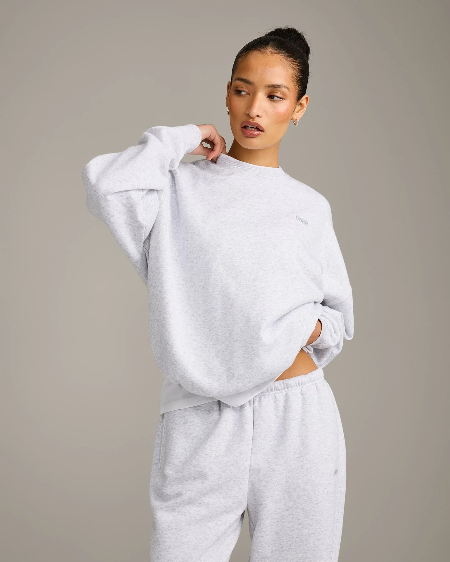Foundations All Season Crew Neck Sweatshirt | Gray Marl | Oner Active (UK / US)