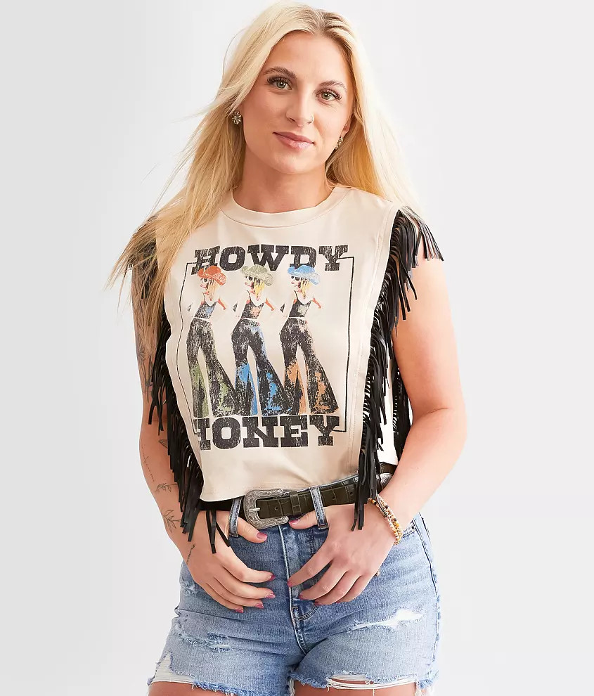 Howdy Honey Fringe Tank Top | Buckle