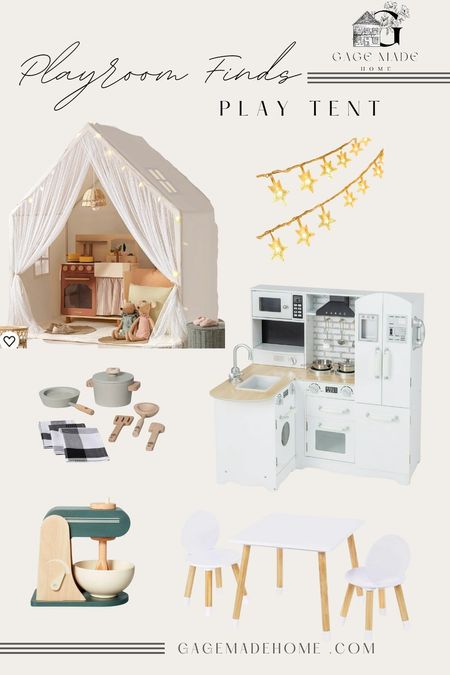 Playroom toy ideas that are whimsical and fun for a toddler girl. Play tents, wooden toys, play kitchens and more! #playroom #woodentoys #playtents #kidtoys 

#LTKkids #LTKbaby #LTKhome