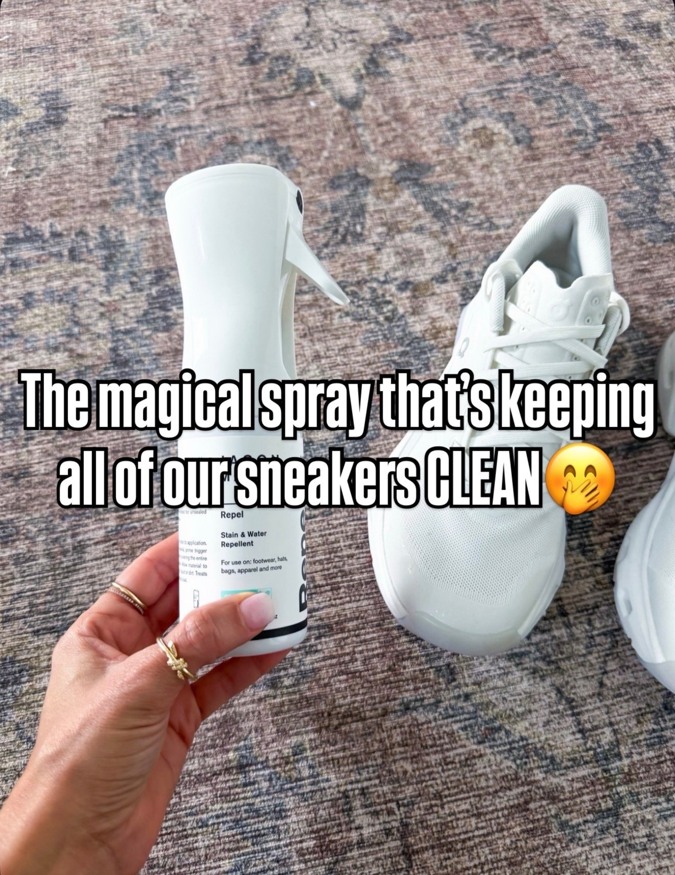 This is how I keep my athletic sneakers (works on most absorbent materials) so clean! I spray my new sneakers really well all over and let them dry overnight. This gives them a clear, protective seal that makes them easier to spot clean. It also helps dirt come off easier in the wash if you wash them. If you have existing dirty shoes, spray them with OxiClean spray really well and let them sit overnight. Wash them and let them dry. And then go in with the sneakers spray to seal them!

#LTKTravel #LTKdayinmylife #LTKActive