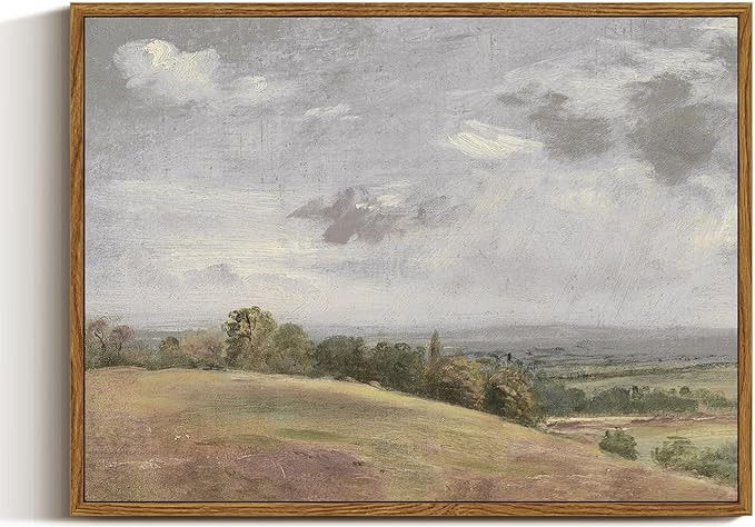 InSimSea Framed Canvas Wall Art, Vintage Decor - Landscape Wall Painting Prints, Rolling Hills Pi... | Amazon (US)