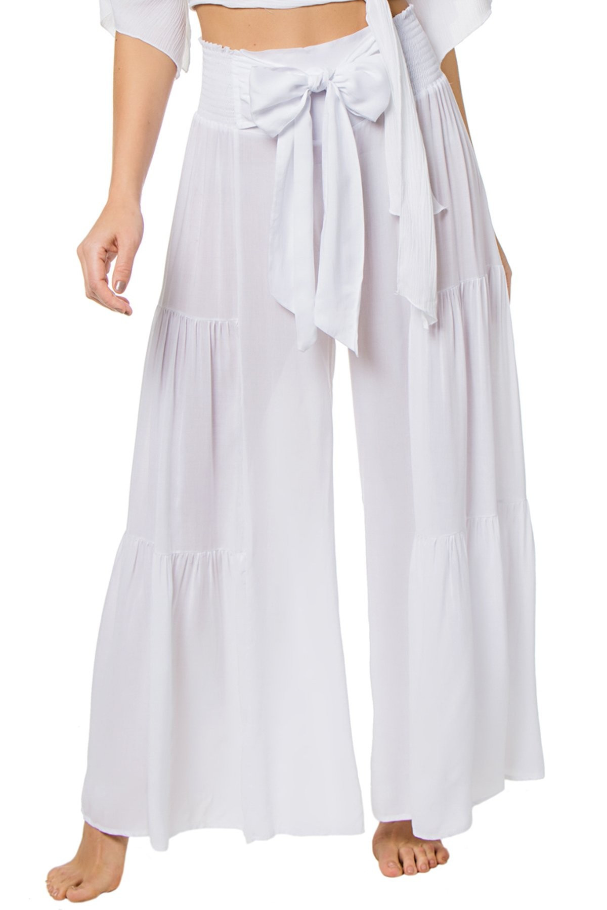 Wide Leg Bow Tie Pants | Everything But Water