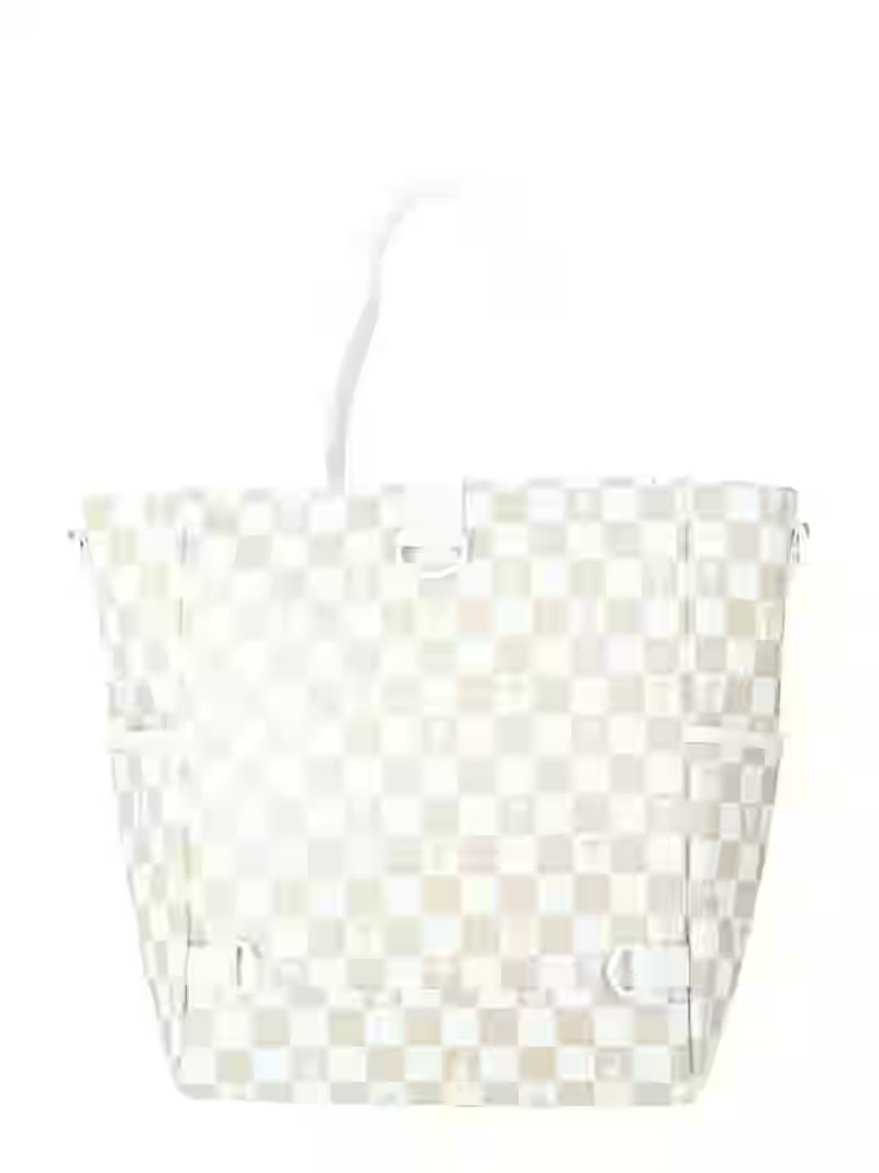 No Boundaries Beach Cooler Tote Bag, Natural Palm Check, Women’s | Walmart (US)