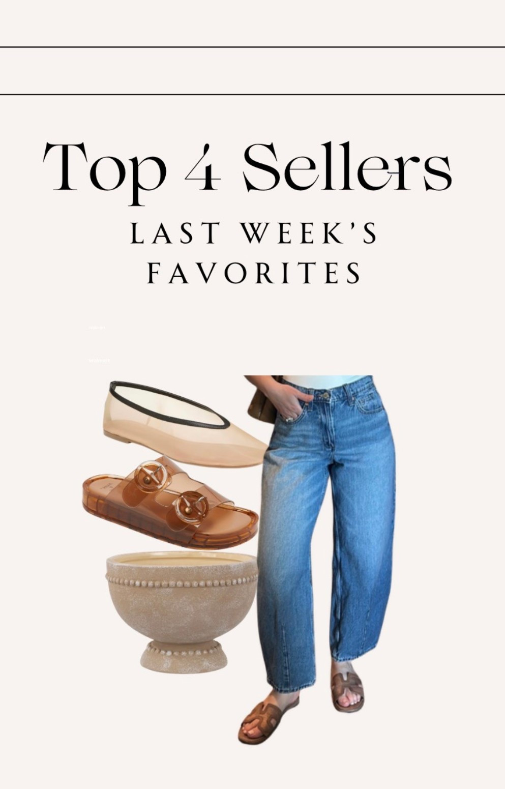 Last Week’s top 4 best sellers! 

#topsellers #targetfinds #oldnavy #sandals #flats #springstyle #momstyle #barreljeans #targetjeans #targetsale #targetstyle #walmarthome #walmartfinds #affordablefinds 

#LTKSaleAlert #LTKSeasonal #LTKU