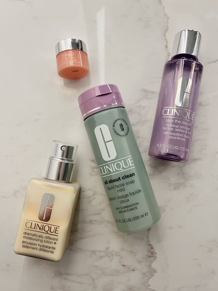 Clinique icons set with take the day off makeup remover that I absolutely love because of how effortless it is! I then use the all about clean face soap to clean all impurities, topped with eye cream and then the dramatically different moisturizing lotion that does wonders to my skin! Makes my skin feel lightweight, bouncy and smooth 

#LTKBeauty #LTKGiftGuide