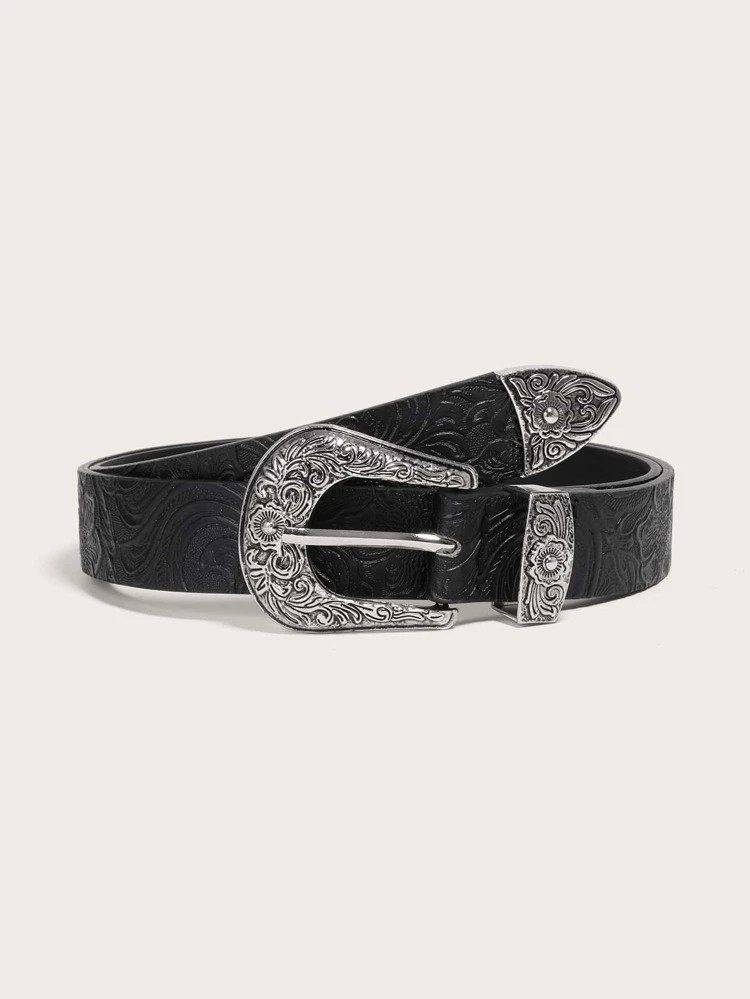 1pc Western Buckle Belt & 1pc Hole Puncher | SHEIN