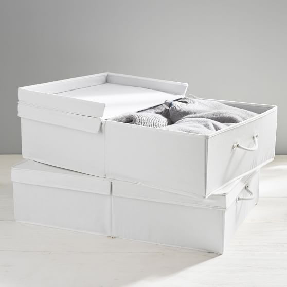White Denim Storage Bin | Pottery Barn Teen