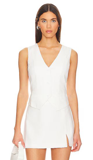 Linen Vest Outfit - Selene Vest in Coconut Milk | Revolve Clothing (Global)