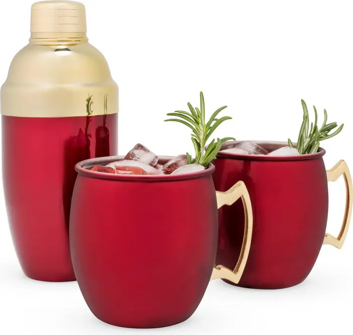 Moscow Mule Mug & Shaker Gift Set in Red | Nordstrom