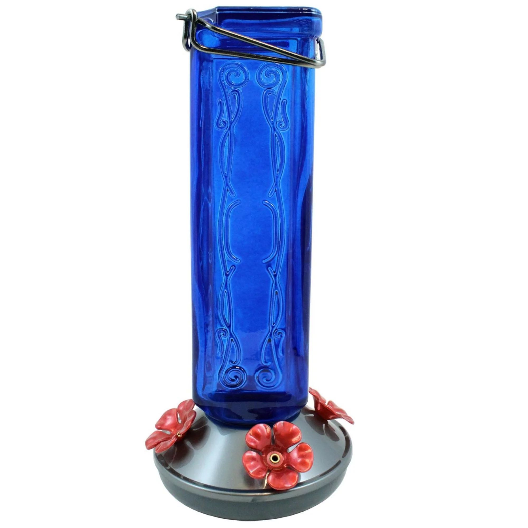 More Birds Kristina Blue Glass Hummingbird Feeder, 19 oz Capacity | Walmart (US)