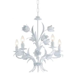Southport 5 Light Wet White Chandelier - 20'' W x 22'' H | Bed Bath & Beyond