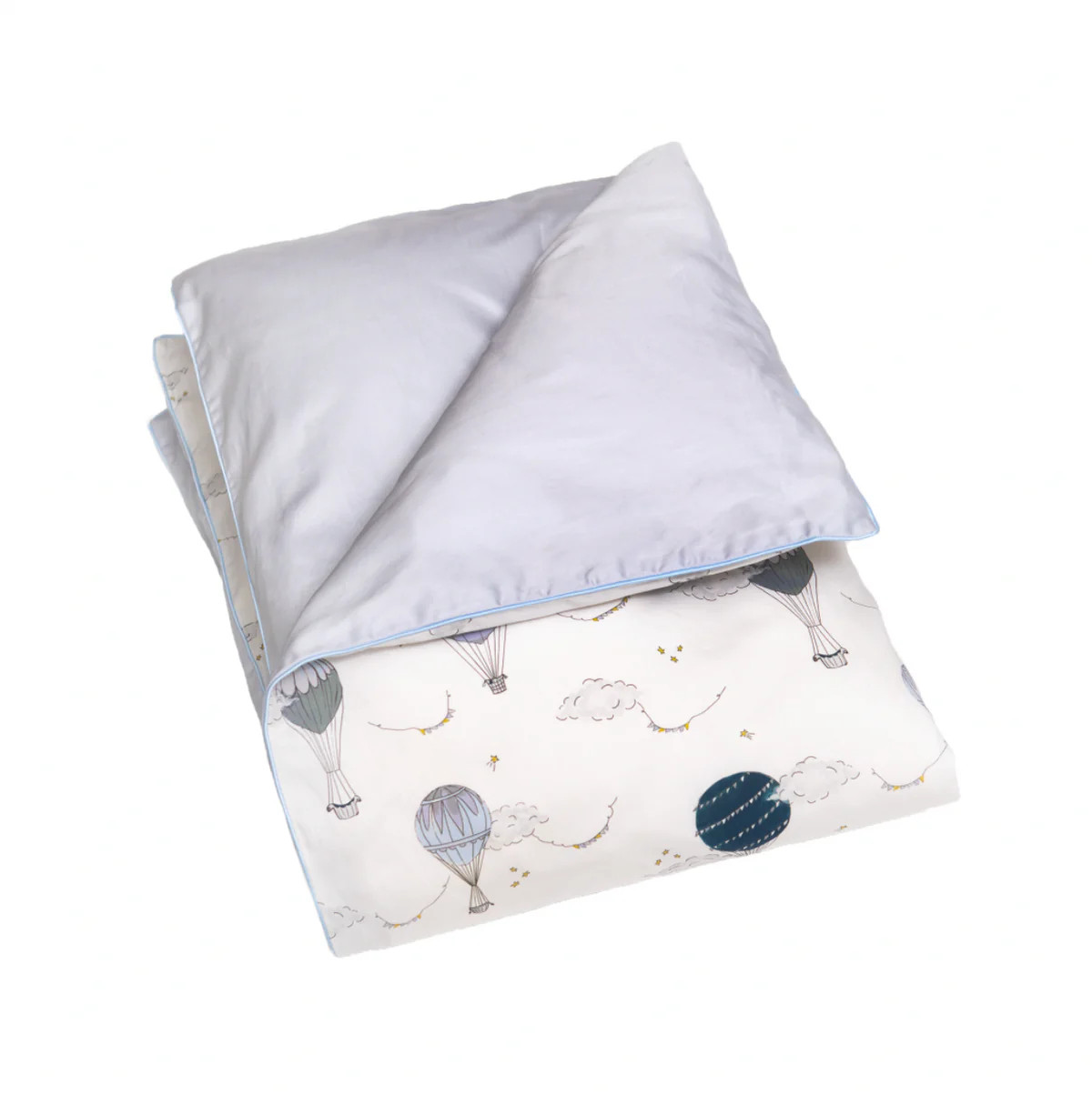 Touch The Sky Baby Duvet in Blue | Over The Moon