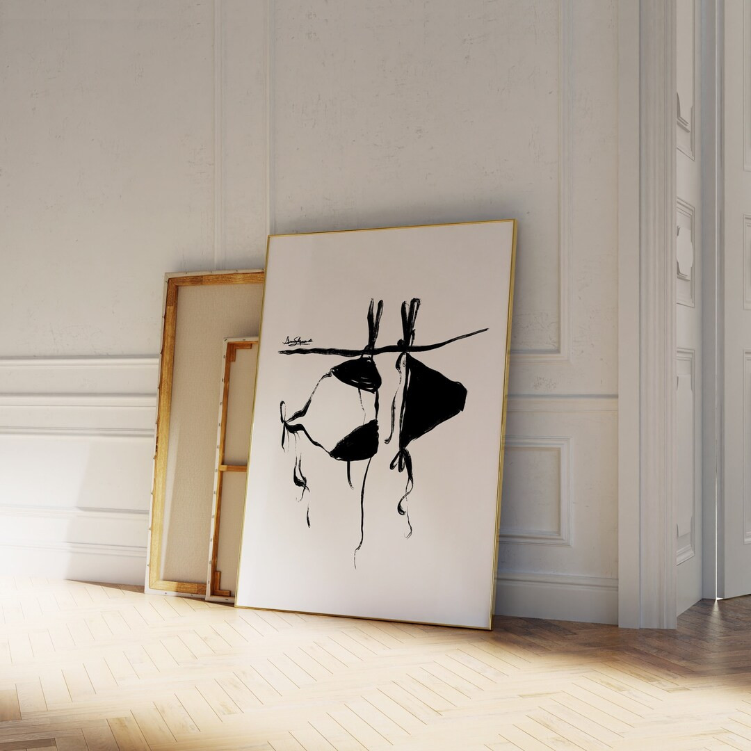 Bikini Art Print, Trendy Minimalist Line Art, Hand Drawn, Beachy Retro Print, Modern Fashion Post... | Etsy (US)