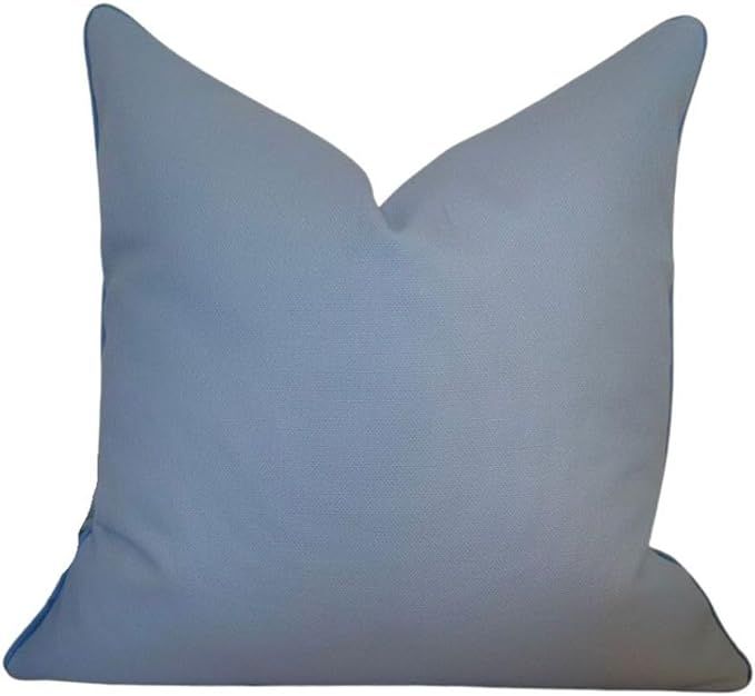 Jillien Harbor Blue Pillow Cover Chesapeake Premium Throw Pillow Solid Grandmillennial Pillow Cov... | Amazon (US)