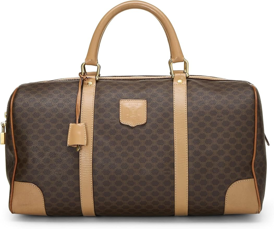 Amazon.com: Céline, Pre-Loved Brown Coated Canvas Macadam Boston, Beige : Luxury Stores | Amazon (US)