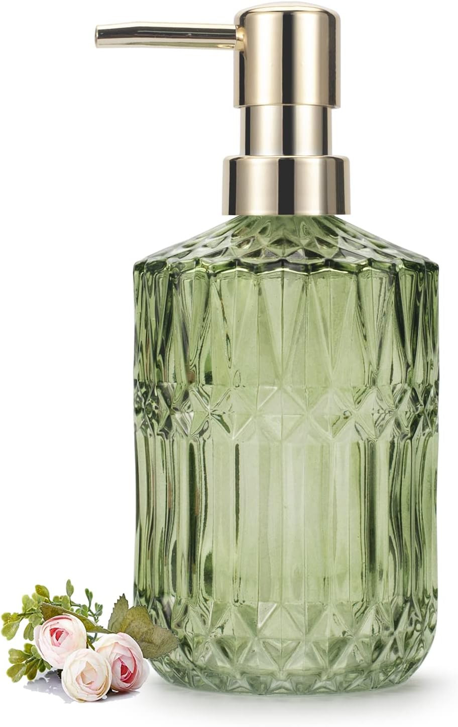 Glass Soap Dispenser Hand Soap Dispenser 12oz/390ml Soap Dispenser Bathroom Kitchen Soap Dispense... | Amazon (US)