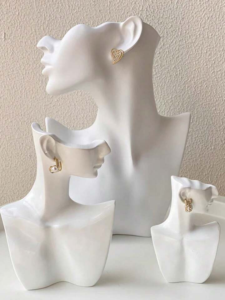 1pc Earings & Necklace Display Stand With Side Face Shaped For Jewelry Organization And Display, ... | SHEIN