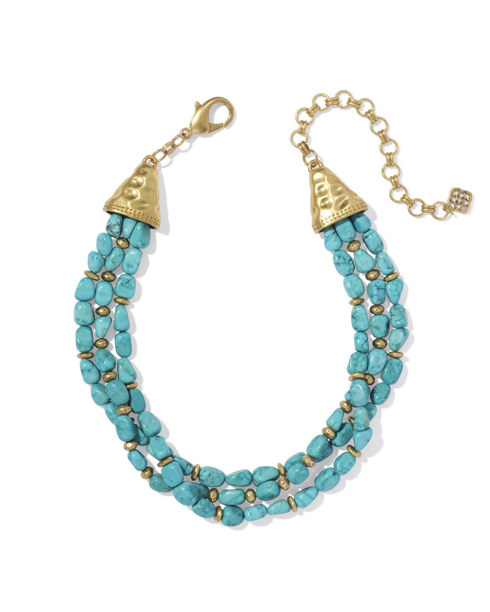 Ember Vintage Gold Statement Necklace in Variegated Turquoise Magnesite | Kendra Scott