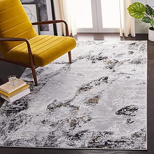 SAFAVIEH Amelia Collection ALA232F Modern Abstract Non-Shedding Living Room Bedroom Dining Home O... | Amazon (US)