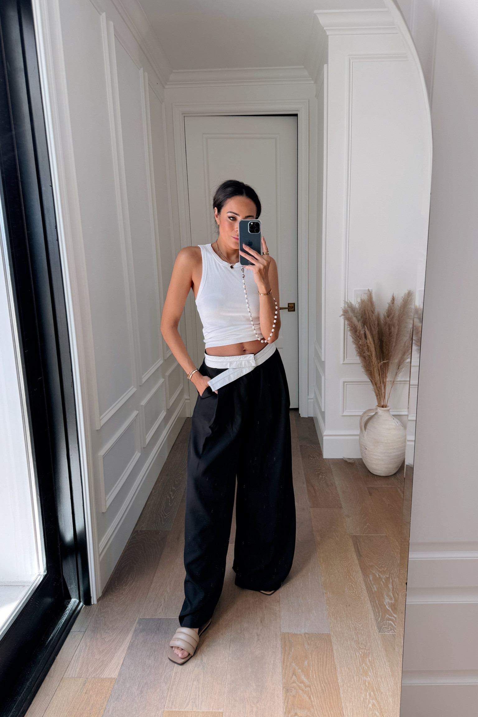 How vibey are these pants and this contrast waist?! Size down in pants, runs generous. 
Pants XS
Tank S (use CODE: LUCY15) 

#LTKswim #LTKstyletip #LTKSeasonal