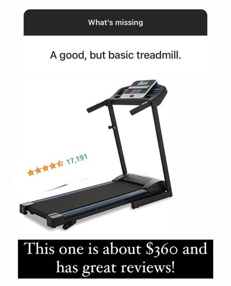 A good, basic treadmill that’s foldable and affordable with great reviews to get your body moving! 

#LTKfit #LTKFind #LTKcurves