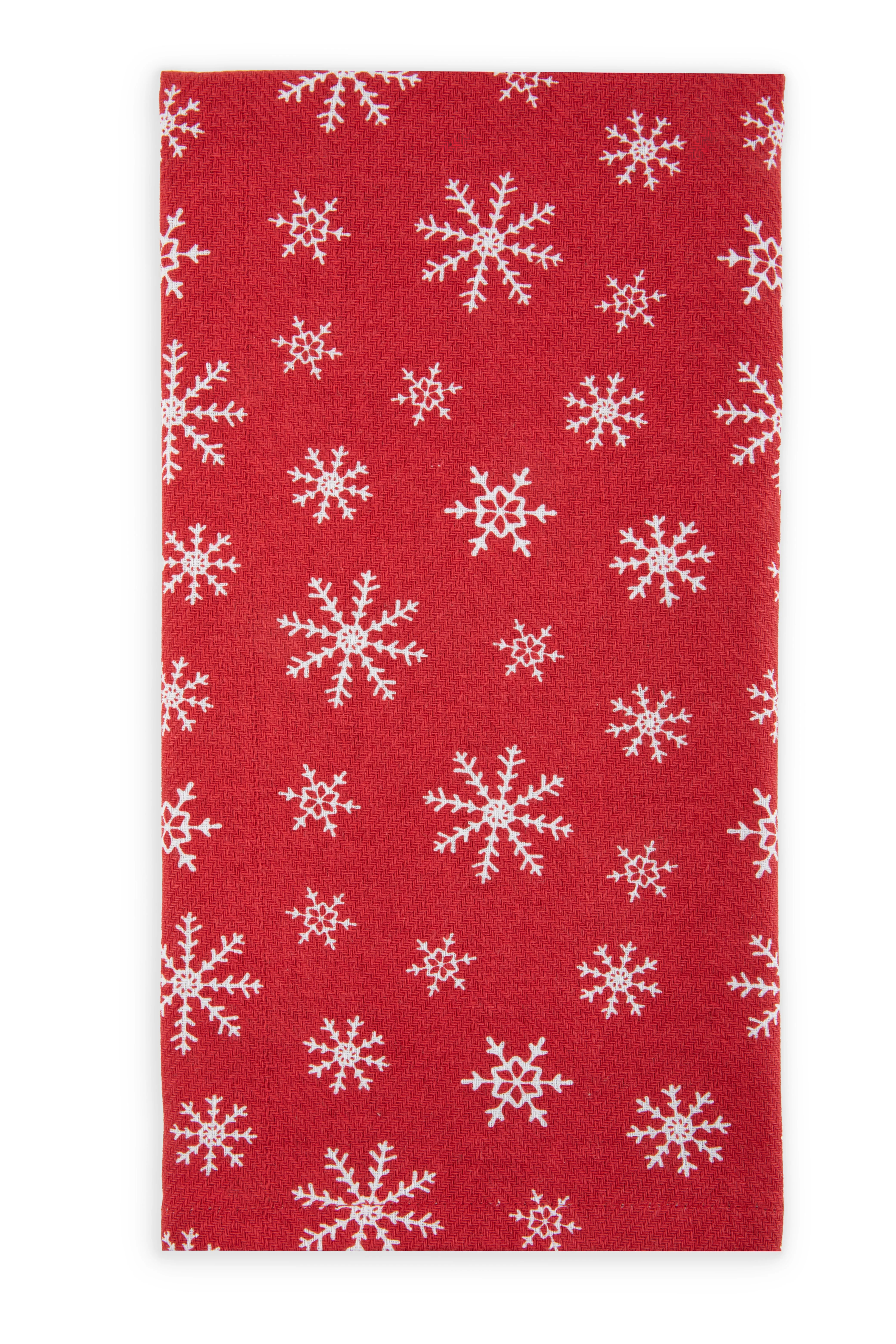 Holiday Time Kitchen Towel Red Snowflake | Walmart (US)