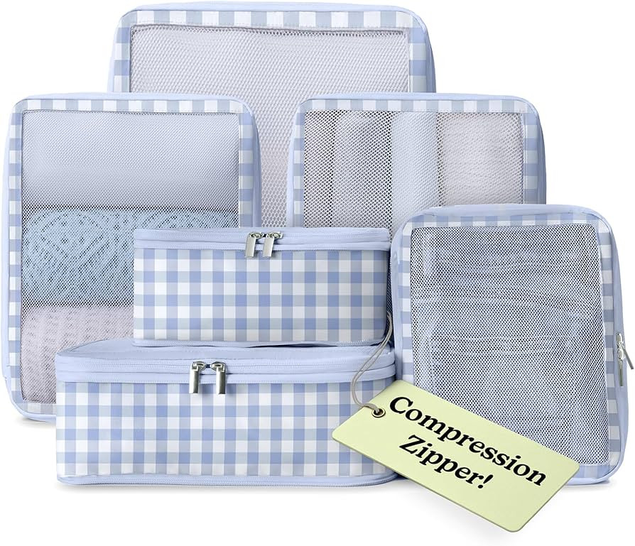 Vandel Space-Saving Compression Packing Cubes for Women, Men, 6-Pack Compressible Carry On Suit C... | Amazon (US)