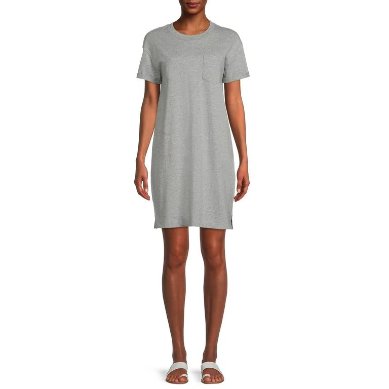 Time and Tru Women's T-Shirt Dress with Pocket | Walmart (US)