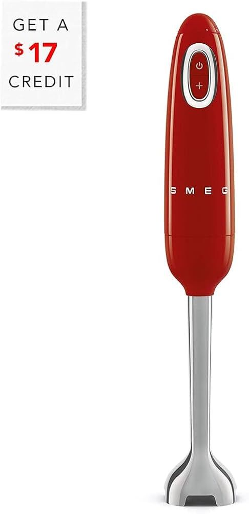 Smeg HBF01RDUS 50's Retro Style Aesthetic Hand Blender, Red | Amazon (US)