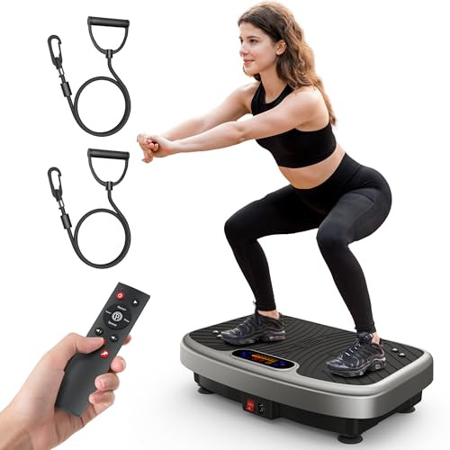 GDCOO Vibration Plates for Weight Loss - 200 Adjustable Speeds, Vibration Plate for Lymphatic Drainage, Ideal for Home & Office Workout, Vibration Plate Exercise Machine Suitable for All Levels(Gray) | Amazon (US)