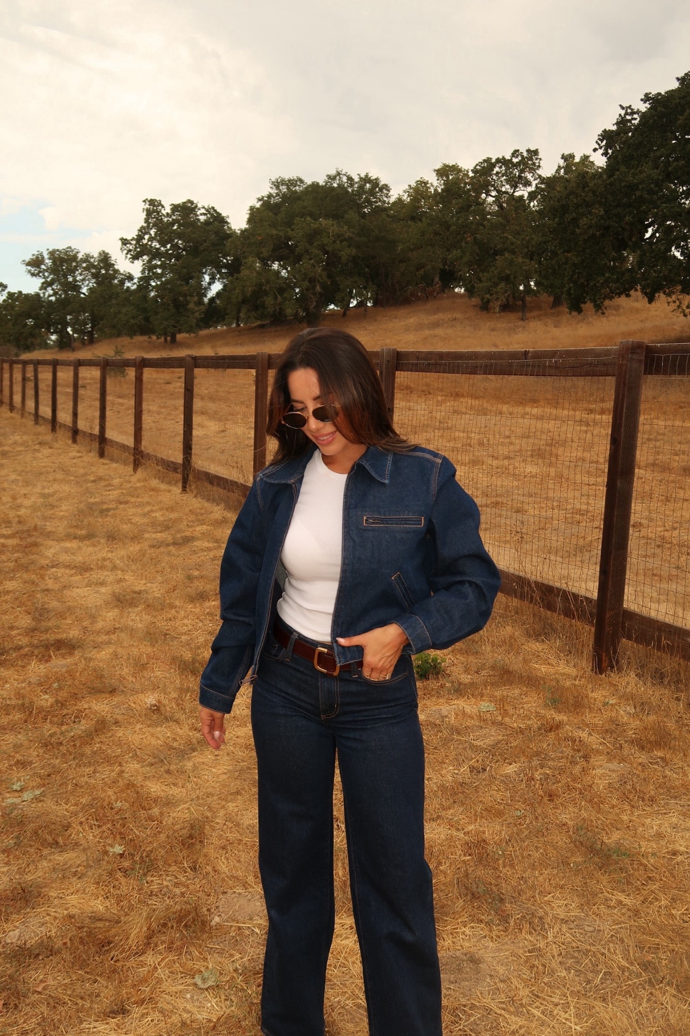 denim on denim, wearing size XS in jacket and 24 in denim 


#LTKPetite