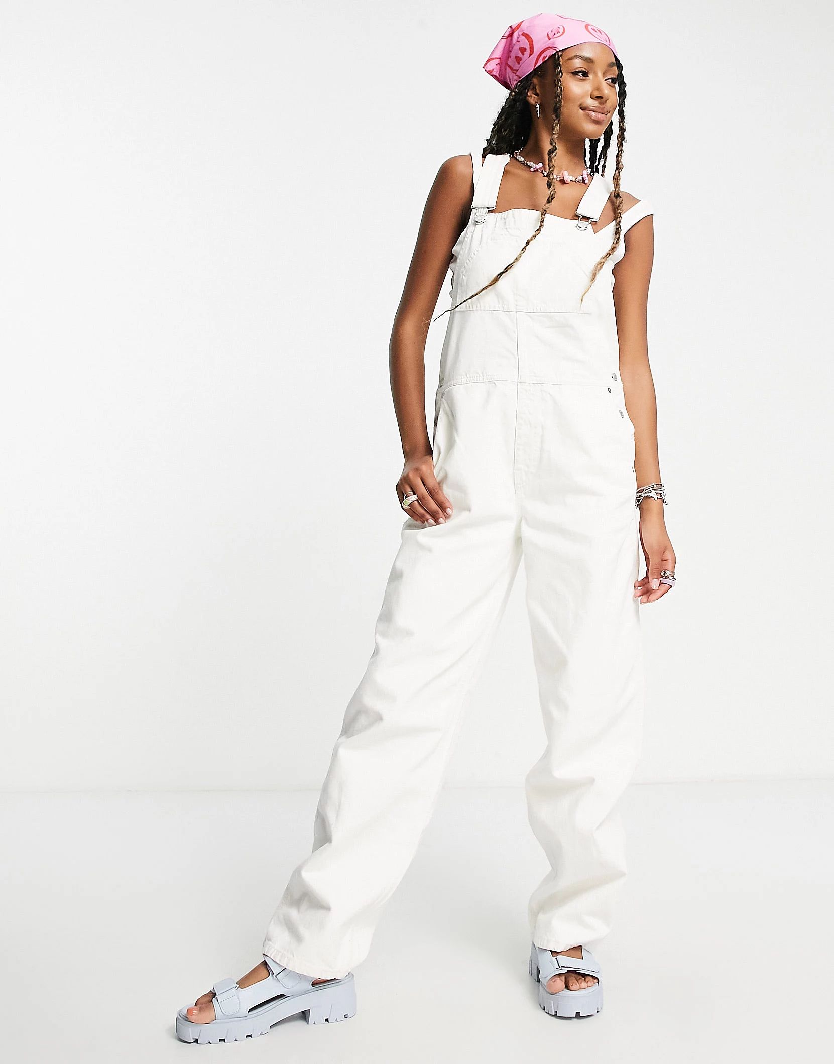 Weekday Dusty overalls in vintage white | ASOS (Global)