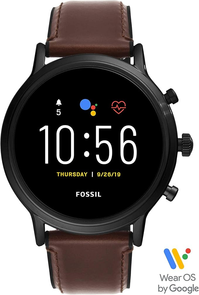 Fossil Gen 5 Carlyle Stainless Steel Touchscreen Smartwatch with Speaker, Heart Rate, GPS, Contac... | Amazon (US)