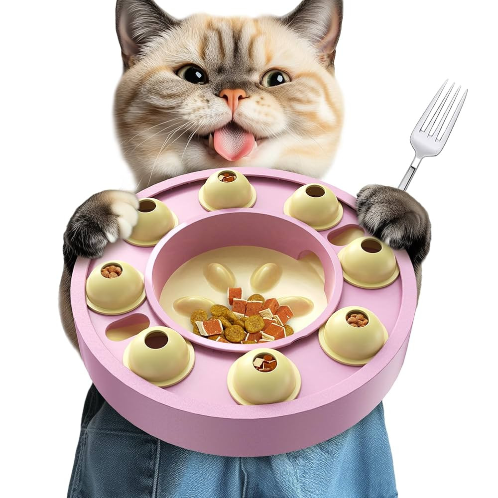 KADTC Cat Puzzle Game Weight Loss Bowl for Indoor Cats Slow Mind Feeder Kitten Puzzles Toys Treat... | Amazon (US)